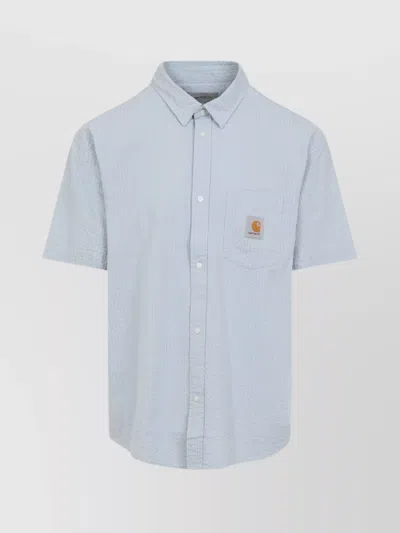 Carhartt Short Sleeves Toland Shirt In Blue