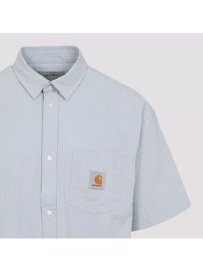 Carhartt Short Sleeves Toland Shirt In Blue