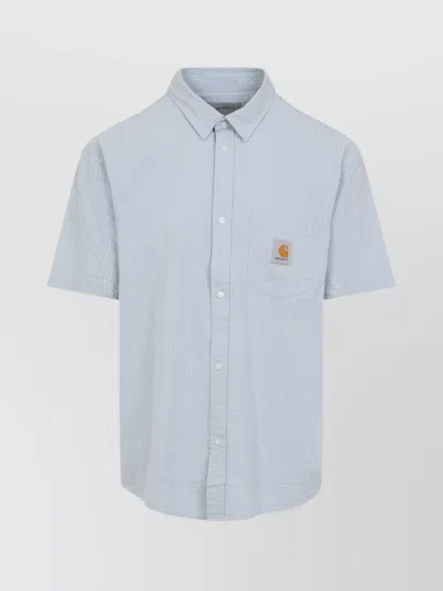 Carhartt Short Sleeves Toland Shirt In Blue