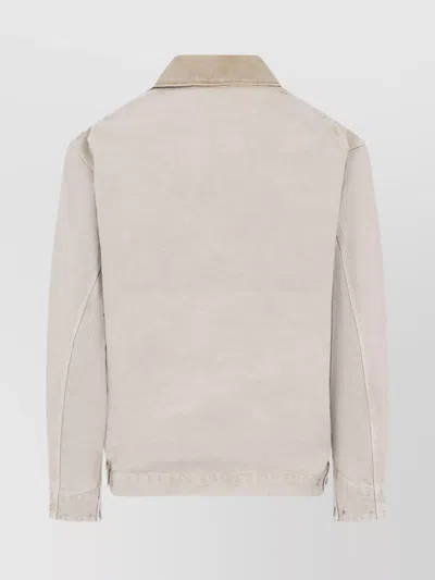 Carhartt Detroit Jacket Organic Cotton Long Sleeves In Gray