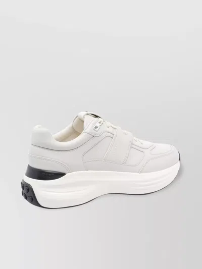 Tod's Low Top Leather Sneakers With Contrast Sole