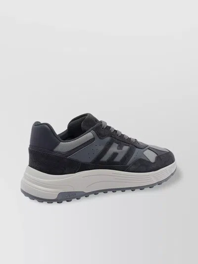 Hogan Suede And Smooth Leather Hyperlight Sneakers With Technical Fabric Inserts