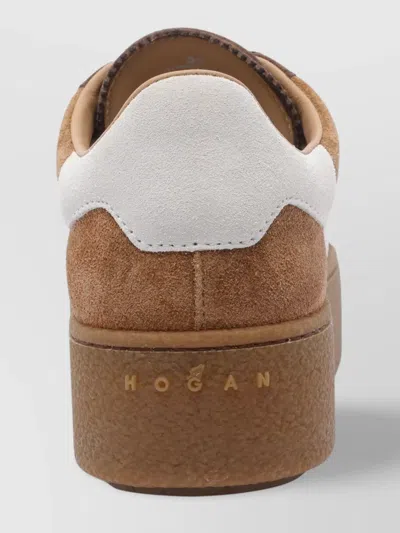 Hogan Low Top Platform Sole Sneakers