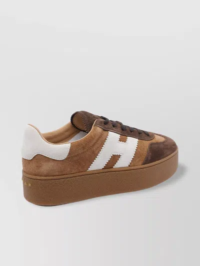 Hogan Low Top Platform Sole Sneakers