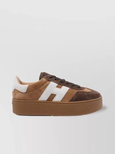 Hogan Low Top Platform Sole Sneakers
