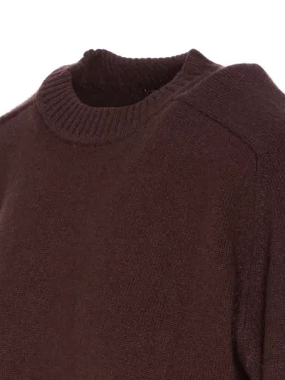 Loulou Studio Crewneck Knitwear Long Sleeves In Brown
