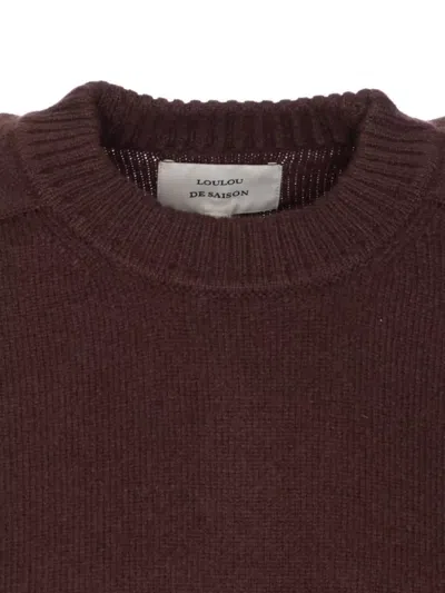 Loulou Studio Crewneck Knitwear Long Sleeves In Brown