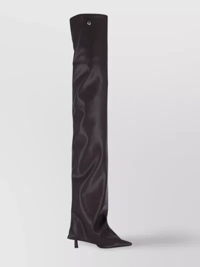 Attico Knee-high Boots With Pointed Toe And Stiletto Heel