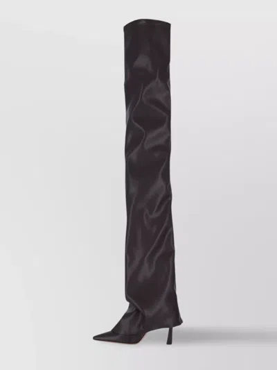Attico Knee-high Boots With Pointed Toe And Stiletto Heel