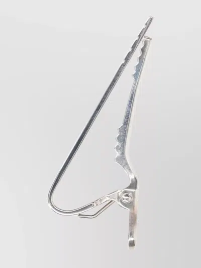 Thom Browne Metallic Finish Tie With Modern Design In Metallic