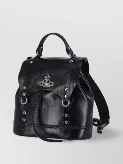 Vivienne Westwood Backpack Featuring Top Handle And Ring Embellishments
