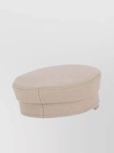 Ruslan Baginskiy Casual Flat Top Hat With Gold-tone Embellishments
