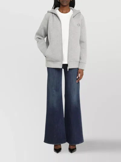 Calvin Klein Zip-up Hoodie With Hood And Pockets