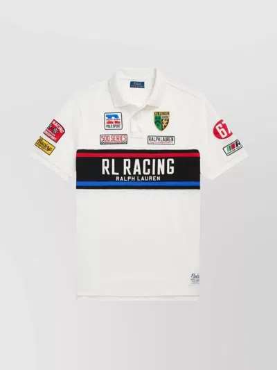 Ralph Lauren Block Design Embroidered Polo Collar Ribbed Sleeves