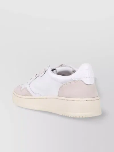 Autry Low Sneaker With Contrast Panel And Perforated Detailing