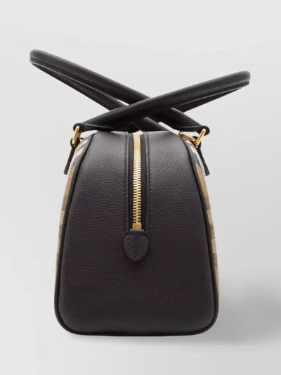 Burberry Highland Beige Handbag With Ekd Patch On The Front And All-over Check Motif In Cotton Blend Woman In Neutral