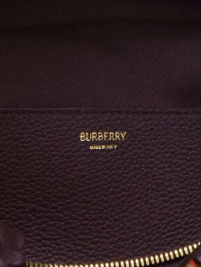 Burberry Highland Beige Handbag With Ekd Patch On The Front And All-over Check Motif In Cotton Blend Woman In Neutral