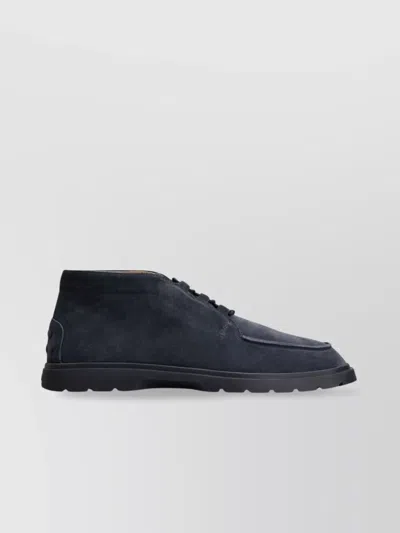 Tod's Suede Ankle Desert Boots In Blue