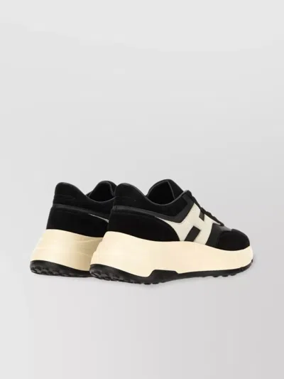 Hogan Suede And Nappa Leather Sneakers With Contrast Panel