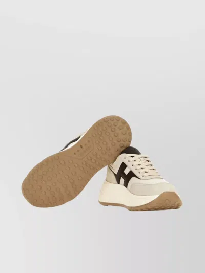 Hogan Hi-fi Suede And Nappa Leather Sneakers Shoes