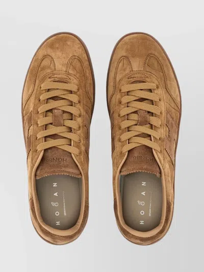 Hogan Cool Crocodile Effect Suede Sneakers