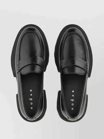 Hogan Chunky Sole Loafers Round Toe