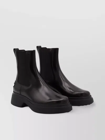 Tod's Chunky Sole Ankle Boots With Elastic Panels