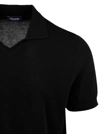 Drumohr T Shirts And Polos Black In Black