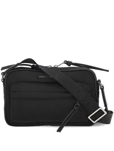 Emporio Armani Black Nylon Crossbody