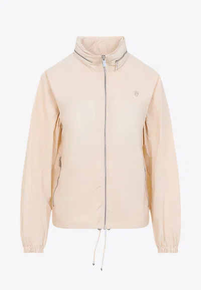 Burberry Full Zip Jacket In Neutral