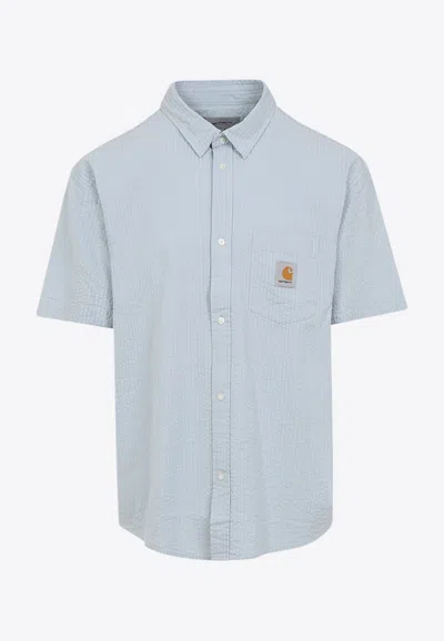 Carhartt Short Sleeves Toland Shirt In Blue