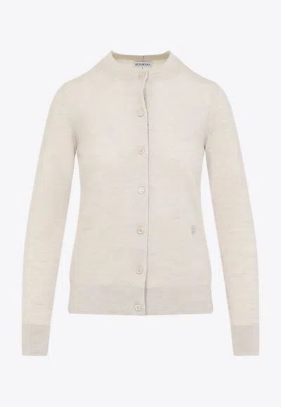 Burberry B Shield Embroidered Wool Sweater