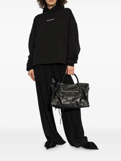 Balenciaga Women Logo Cotton Hoodie