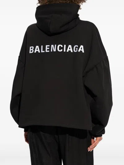 Balenciaga Women Logo Cotton Hoodie
