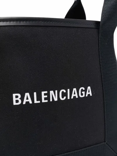 Balenciaga Women Navy Cabas Xs Canvas Tote Bag