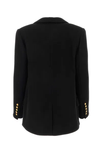 Balmain Women Black Crepe Blazer