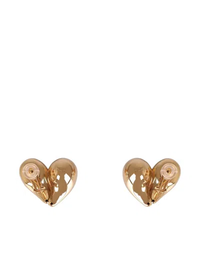 Bottega Veneta Heart Earrings In Gold