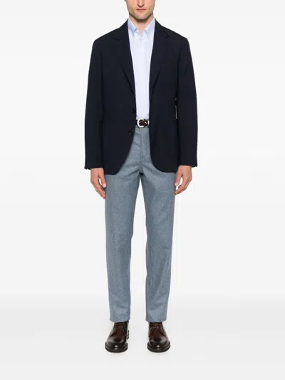 Brunello Cucinelli Cotton Shirt With Button-down Collar And Curved Hem In White