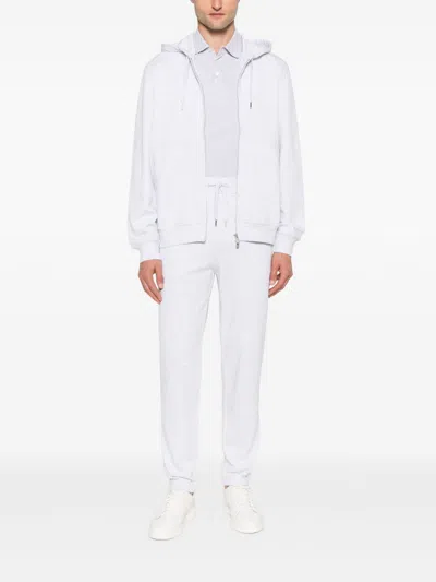 Brunello Cucinelli Cotton Sweatpants Back Pockets In White