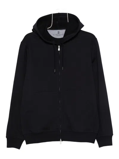 Brunello Cucinelli Men Cotton Zipped Hoodie