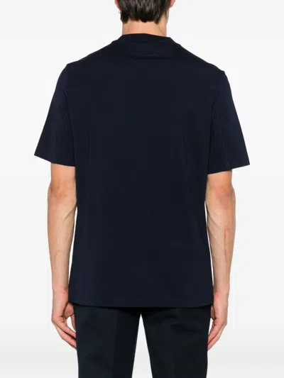 Brunello Cucinelli Cotton Jersey Crew Neck T-shirt With Logo Clothing In Black