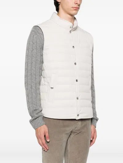 Brunello Cucinelli Nylon Down Vest In White