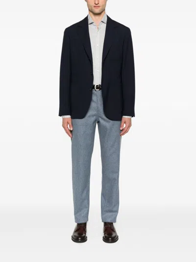 Brunello Cucinelli Men Silk And Cotton Blend Shirt In White