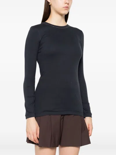 Brunello Cucinelli Embellished Crewneck Sweater With Keyhole Detail In Black