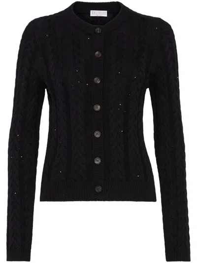 Brunello Cucinelli Women Cotton Dazzling Cardigan