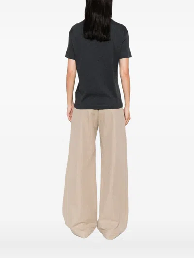Brunello Cucinelli Cotton Crew Neck T-shirt With Patch Pocket In Gray