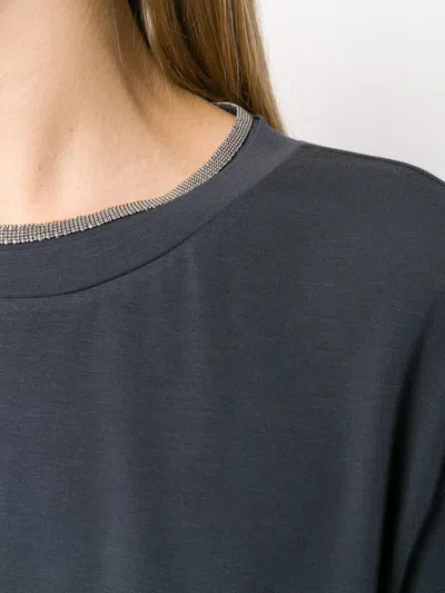 Brunello Cucinelli Women Cotton T-shirt In Blue