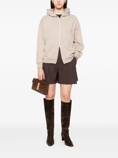 Brunello Cucinelli Women Cotton Zipped Hoodie