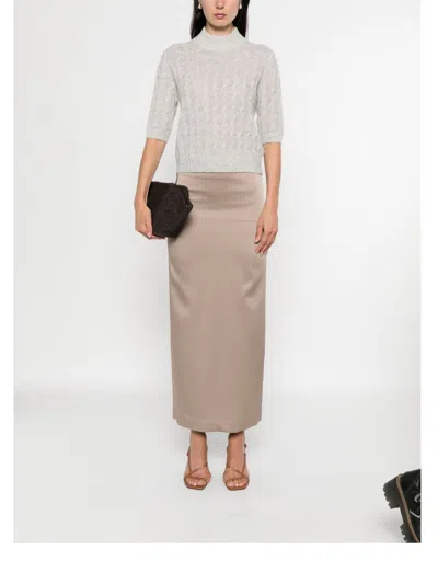 Brunello Cucinelli Long Skirt With Back And Side Slits