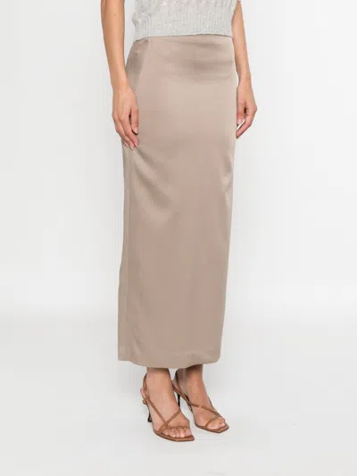 Brunello Cucinelli Long Skirt With Back And Side Slits